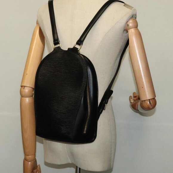 LOUIS VUITTON Epi Mabillon Backpack Black M52232 LV Auth 134623 - Picture 3 of 16